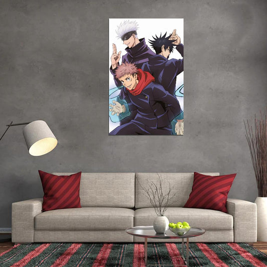 Jujutsu Kaisen Tv Series Anime Poster Japanese Action Supernatural School Manga Art - xonomax