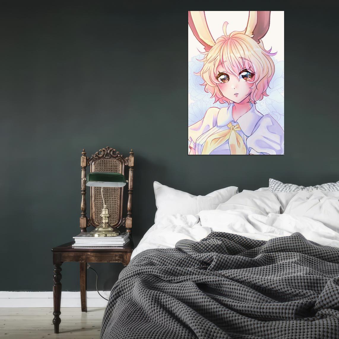 Beastars Haru Anime Poster Japanese Drama Psychological Supernatural Furry Anthro Cute Bunny Manga Art
