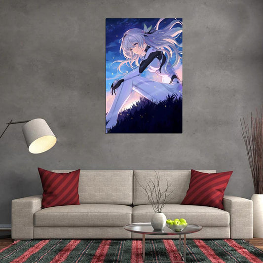 Firefly Honkai Star Rail Video Game Anime Poster Japanese Silver Hair Cute Manga Art - xonomax