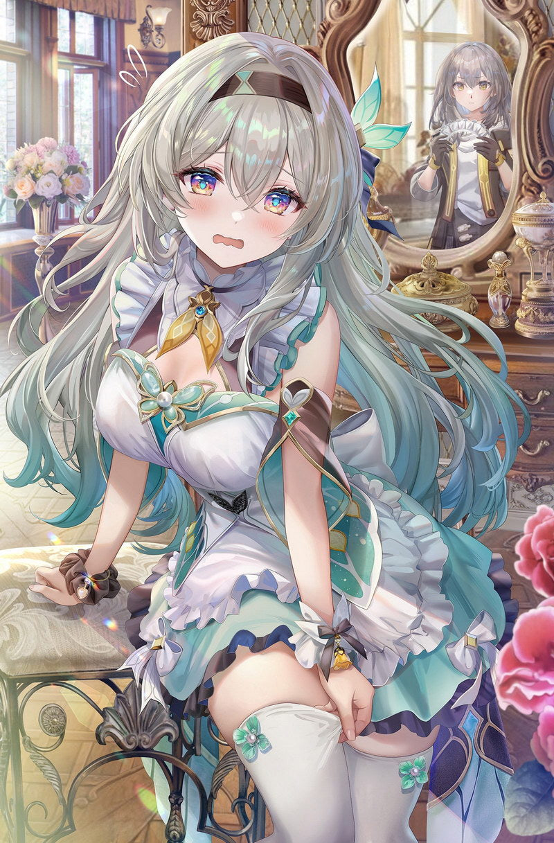 Firefly Honkai Star Rail Video Game Anime Poster Japanese Silver Hair Cute Stockings Manga Art - xonomax