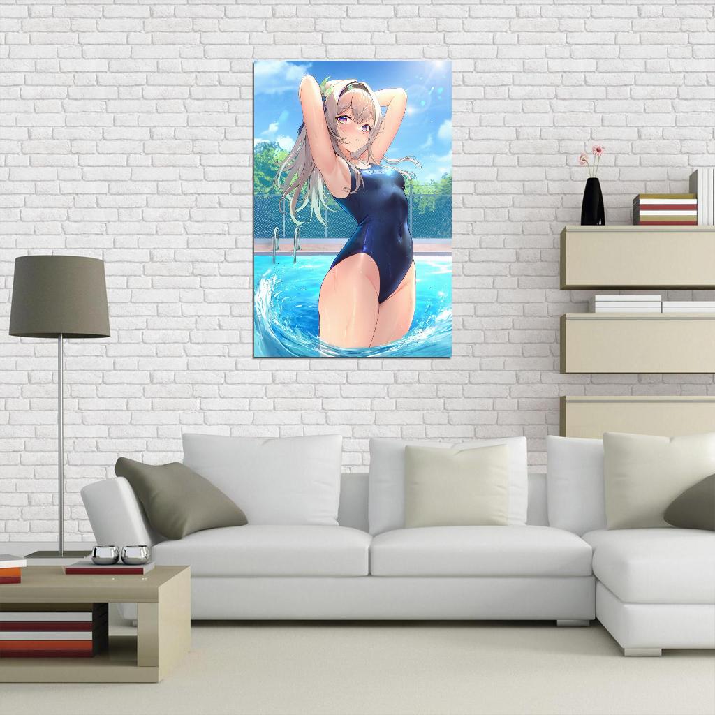 Firefly Honkai Star Rail Video Game Anime Poster Japanese Silver Hair Cute Swimsuit Sexy Manga Art - xonomax