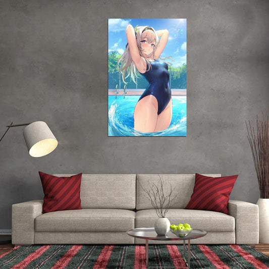 Firefly Honkai Star Rail Video Game Anime Poster Japanese Silver Hair Cute Swimsuit Sexy Manga Art - xonomax