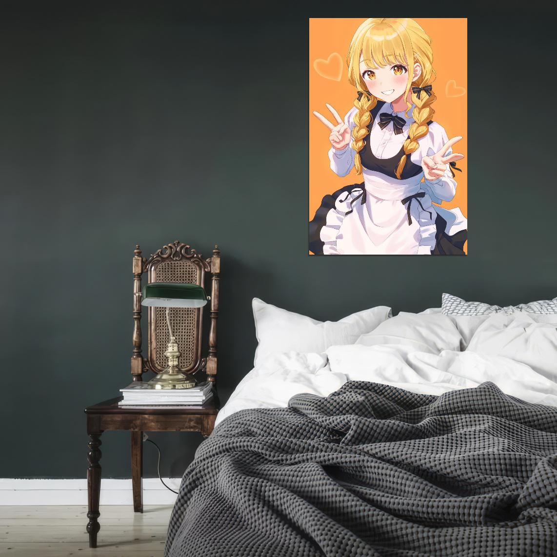 Fujita Kotone Gakuen Idolm@ster Video Game Anime Poster Japanese Blonde Braids School Girl Cute Manga Art - xonomax