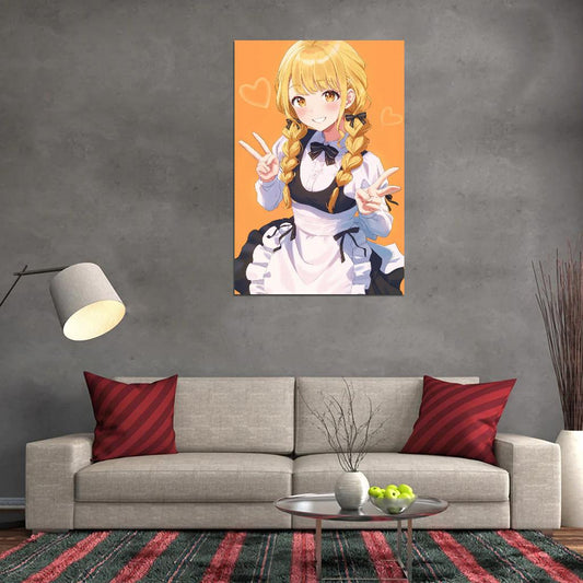 Fujita Kotone Gakuen Idolm@ster Video Game Anime Poster Japanese Blonde Braids School Girl Cute Manga Art - xonomax