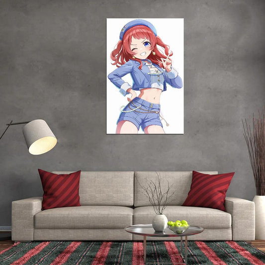 Hanami Saki Gakuen Idolm@ster Video Game Anime Poster Japanese Cute Idol Manga Art - xonomax