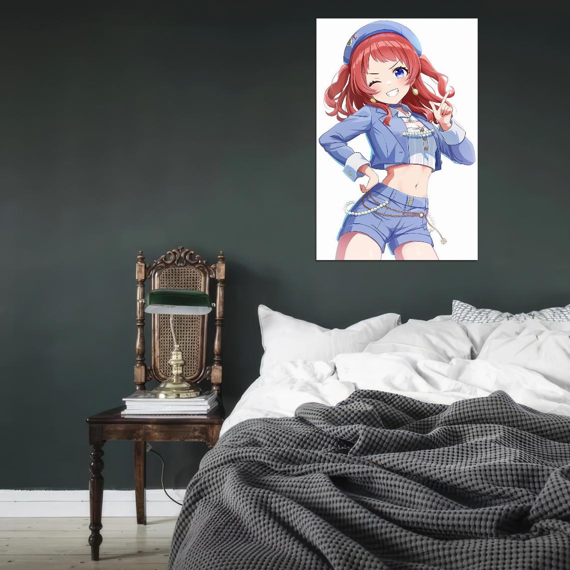 Hanami Saki Gakuen Idolm@ster Video Game Anime Poster Japanese Cute Idol Manga Art - xonomax