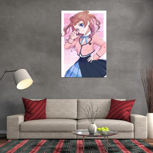 Hanami Saki Gakuen Idolm@ster Video Game Anime Poster Japanese Cute Idol Manga Art - xonomax