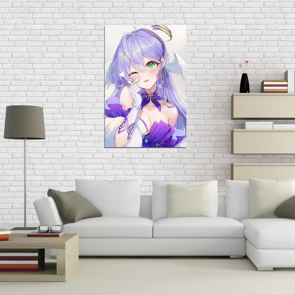 Robin Honkai Star Rail Video Game Anime Poster Japanese Sci-fi Fantasy Adventure Purple Hair Wings Manga Art
