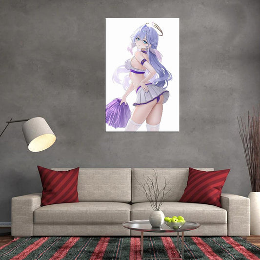 Robin Honkai Star Rail Video Game Anime Poster Japanese Sci-fi Fantasy Adventure Purple Hair Wings Sexy Cheerleader Manga Art - xonomax