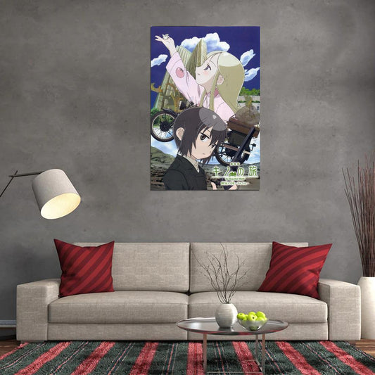 Kino's Journey Tv Series Anime Poster Japanese Adventure Psychological Drama Steampunk Manga Art - xonomax