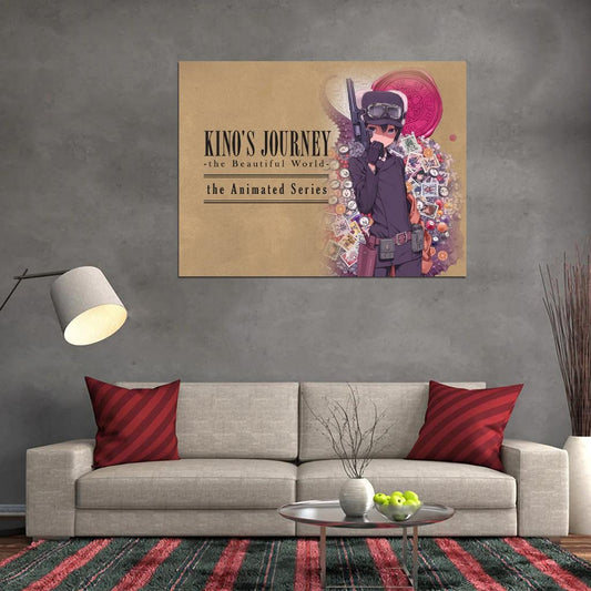 Kino's Journey Tv Series Anime Poster Japanese Adventure Psychological Drama Steampunk Manga Art - xonomax