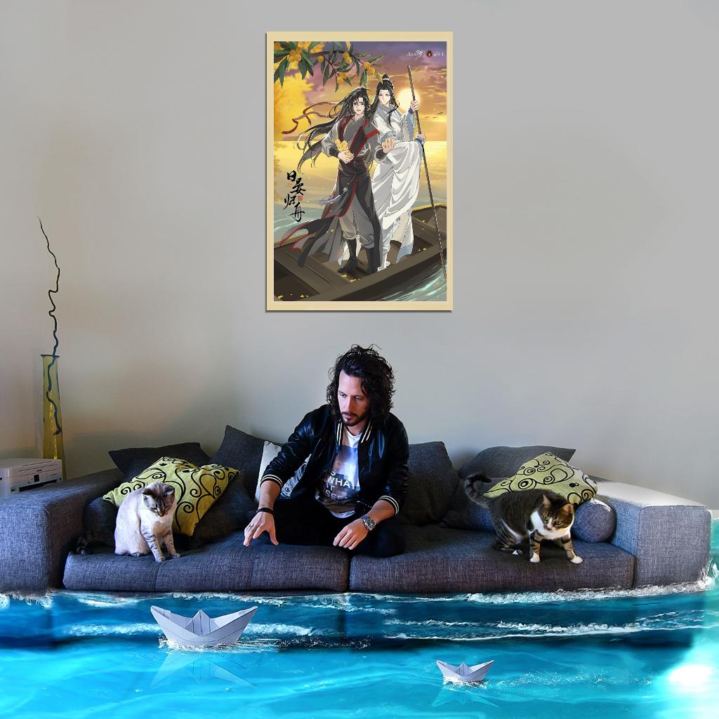 Mo Dao Zu Shi Grandmaster Of Demonic Cultivation Wei Wuxian Lan Wangji Fantasy Boys Love Anime Poster Manga Art - xonomax
