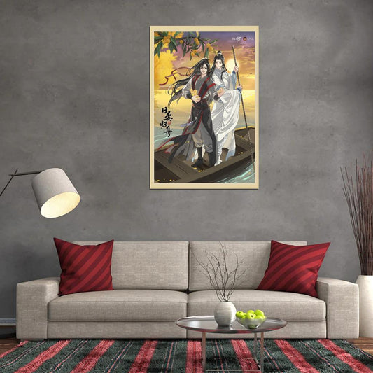 Mo Dao Zu Shi Grandmaster Of Demonic Cultivation Wei Wuxian Lan Wangji Fantasy Boys Love Anime Poster Manga Art - xonomax