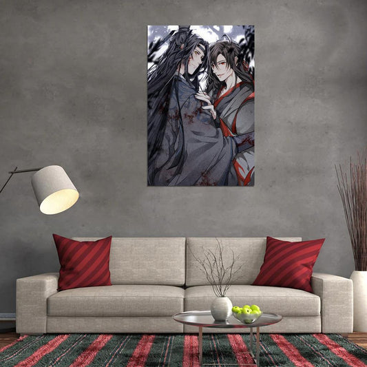 Mo Dao Zu Shi Grandmaster Of Demonic Cultivation Wei Wuxian Lan Wangji Fantasy Boys Love Anime Poster Manga Art - xonomax