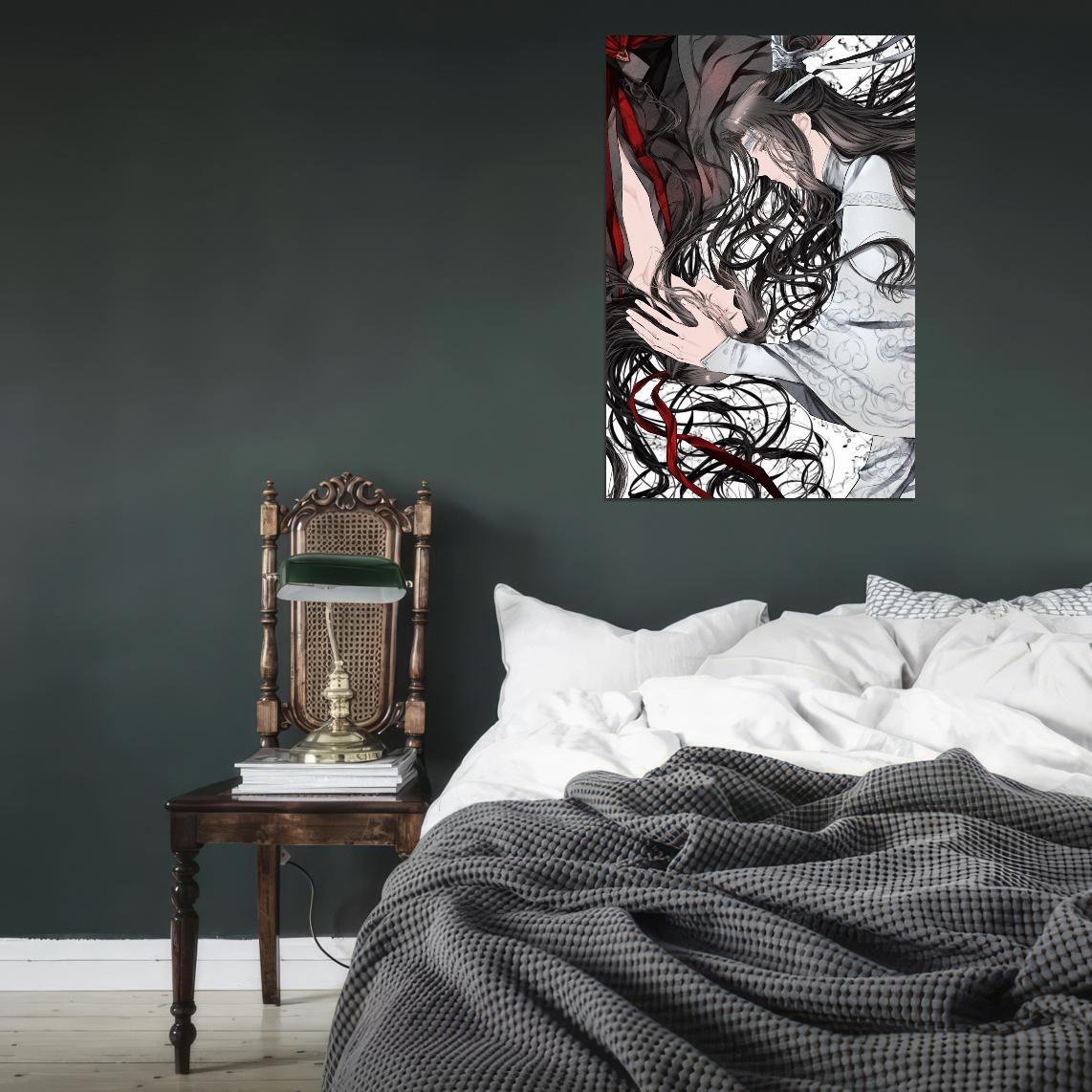 Mo Dao Zu Shi Grandmaster Of Demonic Cultivation Wei Wuxian Lan Wangji Fantasy Boys Love Anime Poster Manga Art - xonomax