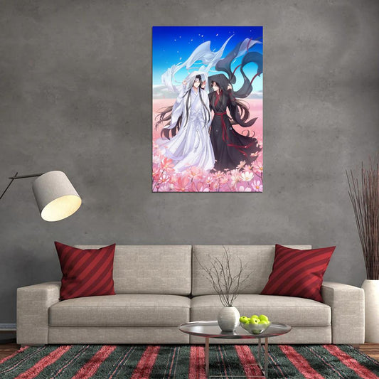 Mo Dao Zu Shi Grandmaster Of Demonic Cultivation Wei Wuxian Lan Wangji Fantasy Boys Love Anime Poster Manga Art - xonomax