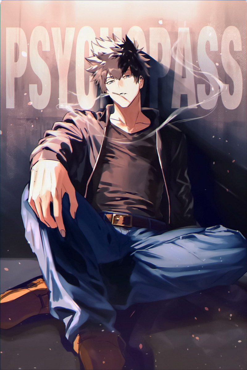 Psycho-pass Kougami Shin'ya Sci-fi Cyberpunk Anime Poster Manga Art - xonomax