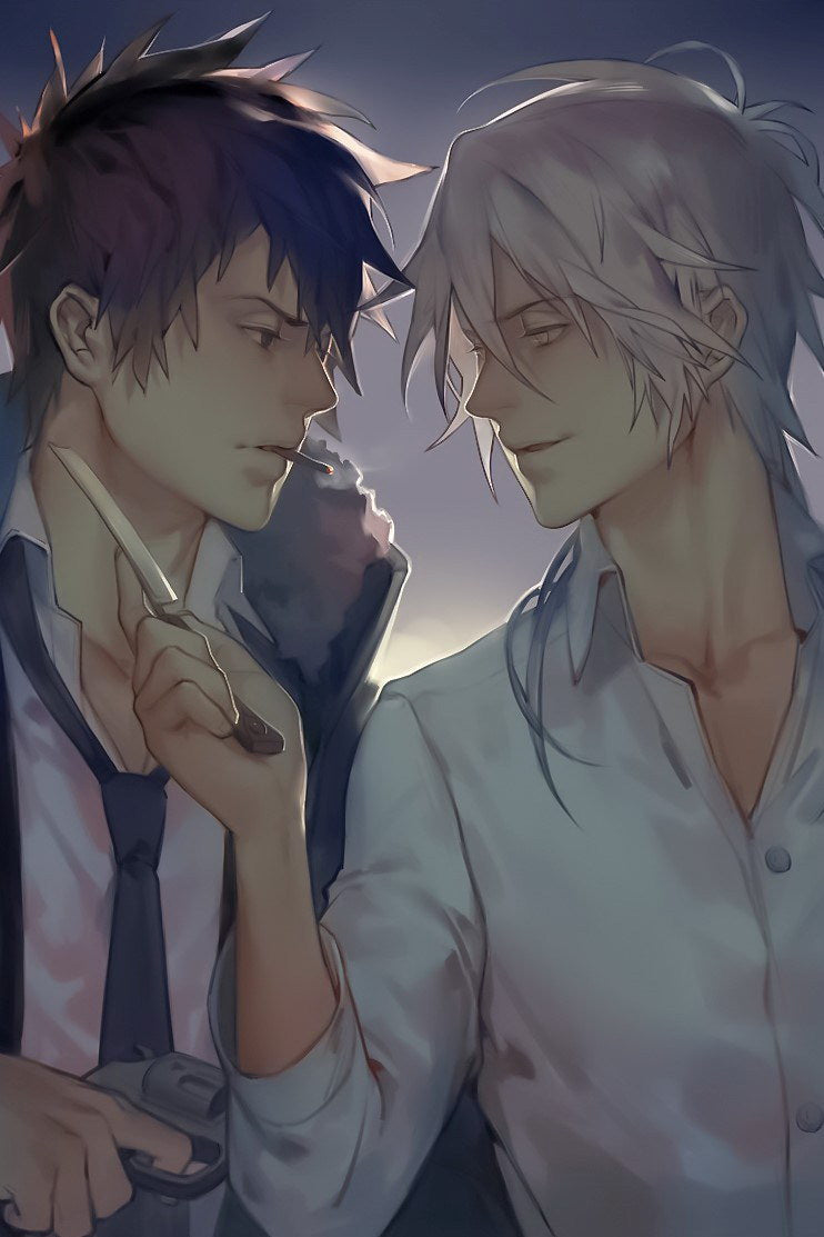 Psycho-pass Kougami Shin'ya Shougo Makishima Sci-fi Cyberpunk Anime Poster Manga Art - xonomax
