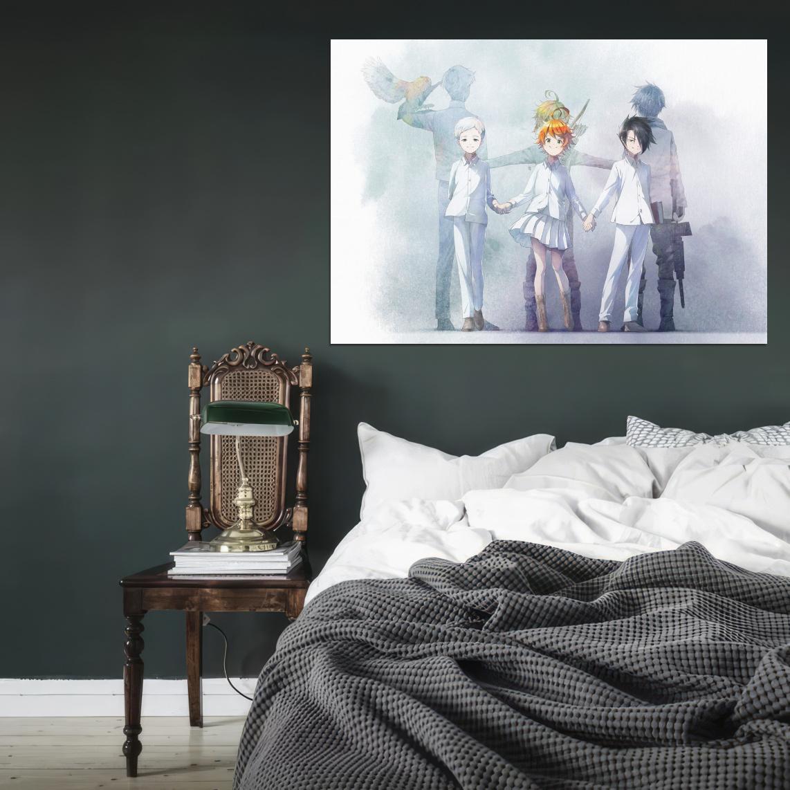 The Promised Neverland Tv Series Anime Poster Japanese Mystery Thriller Adventure Manga Art - xonomax