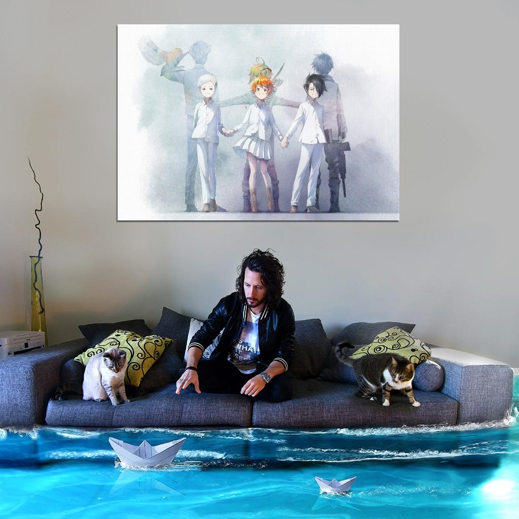 The Promised Neverland Tv Series Anime Poster Japanese Mystery Thriller Adventure Manga Art - xonomax