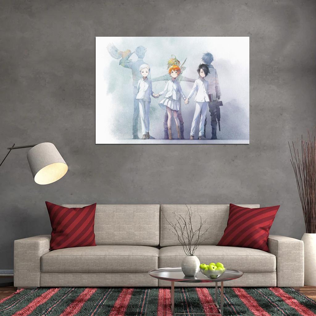 The Promised Neverland Tv Series Anime Poster Japanese Mystery Thriller Adventure Manga Art - xonomax