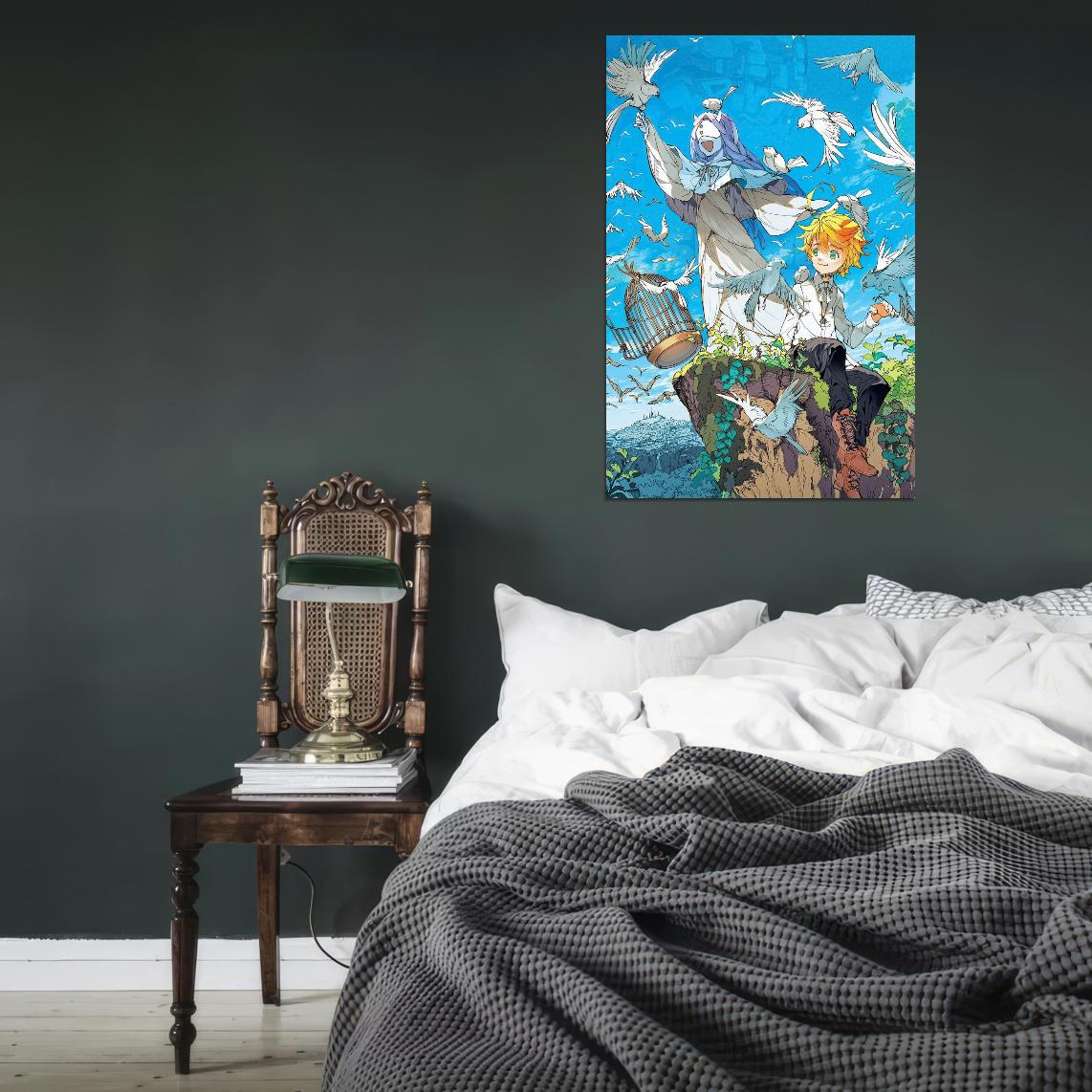 The Promised Neverland Tv Series Anime Poster Japanese Mystery Thriller Adventure Manga Art - xonomax