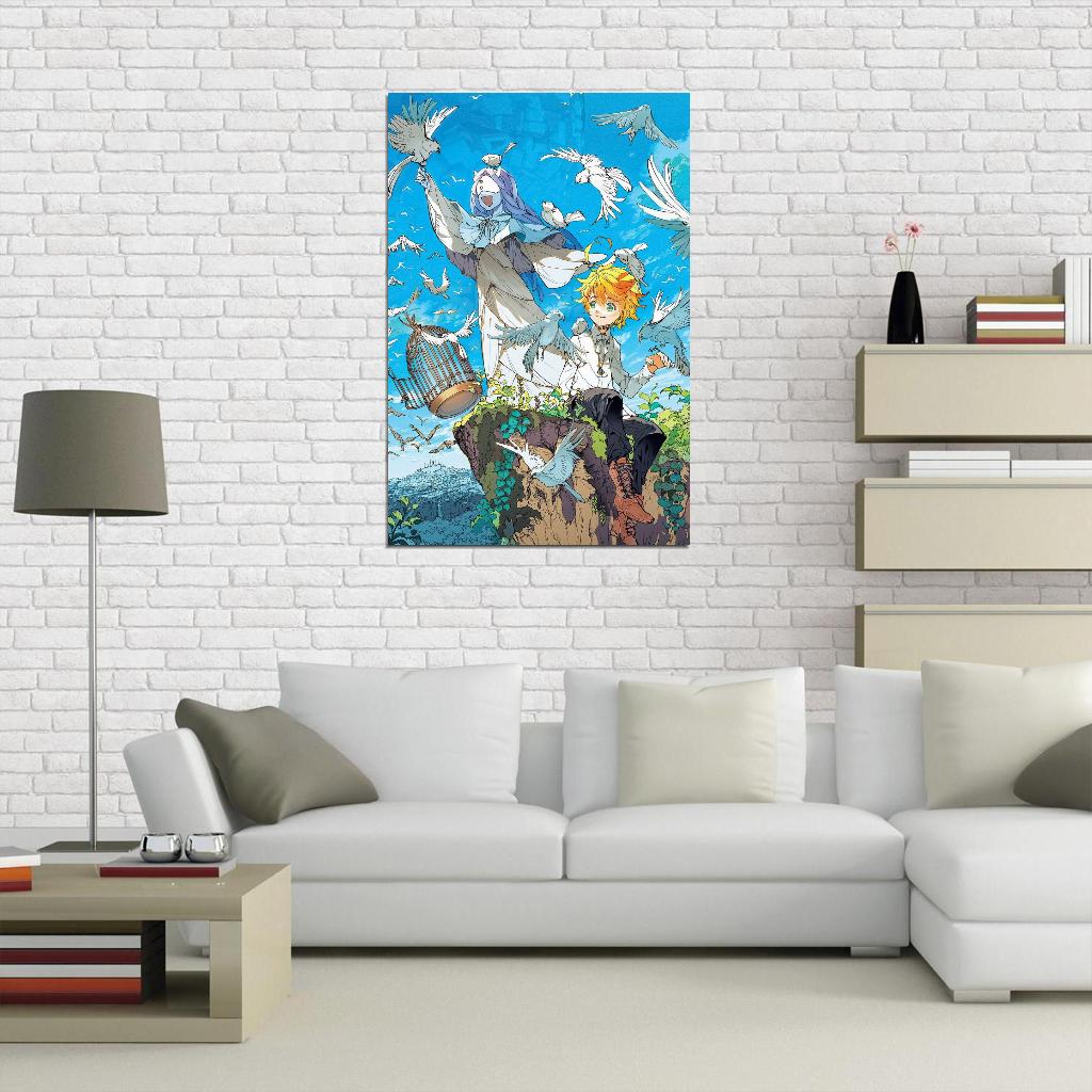 The Promised Neverland Tv Series Anime Poster Japanese Mystery Thriller Adventure Manga Art