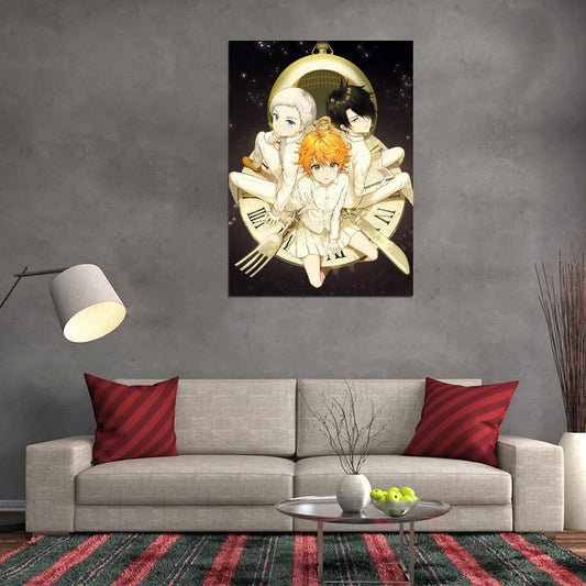 The Promised Neverland Tv Series Anime Poster Japanese Mystery Thriller Adventure Manga Art - xonomax