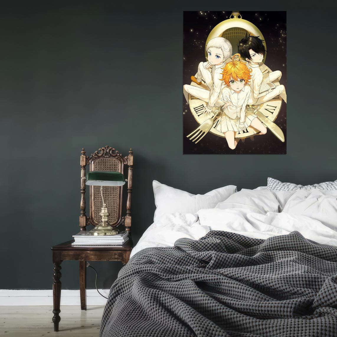 The Promised Neverland Tv Series Anime Poster Japanese Mystery Thriller Adventure Manga Art - xonomax