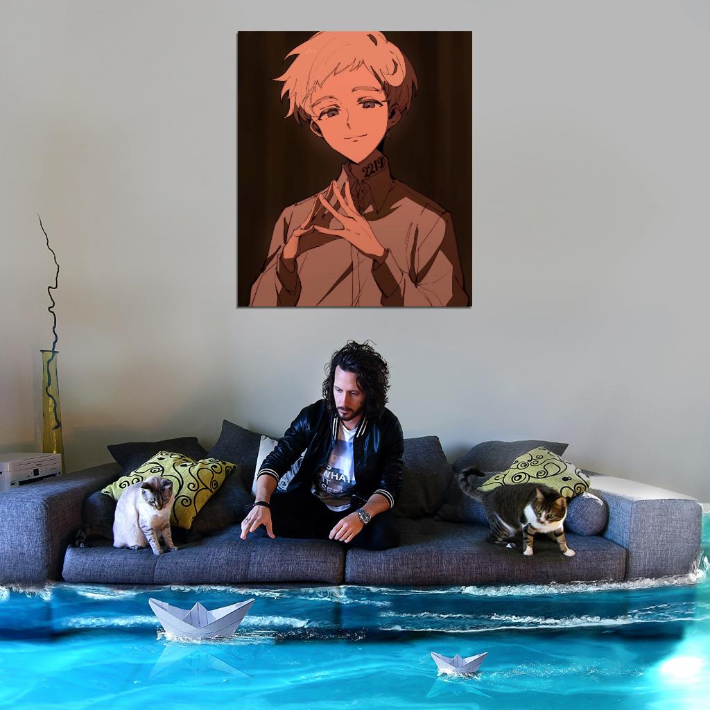 The Promised Neverland Tv Series Anime Poster Japanese Mystery Thriller Adventure Norman Manga Art