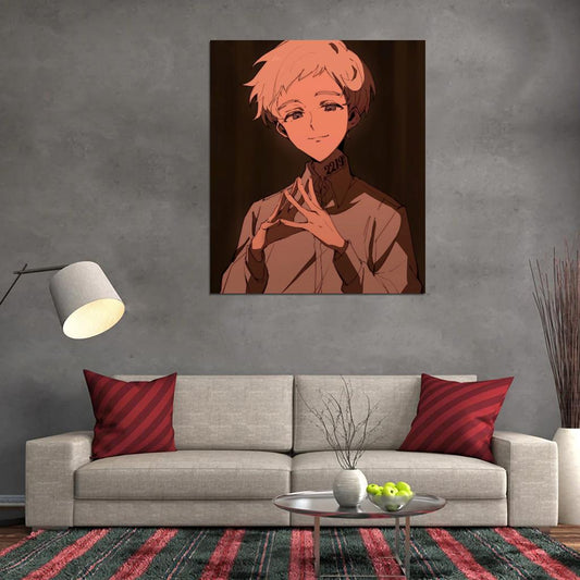 The Promised Neverland Tv Series Anime Poster Japanese Mystery Thriller Adventure Norman Manga Art - xonomax