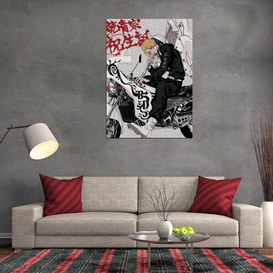 Tokyo Revengers Tv Series Anime Poster Japanese Manga Style Gangs Inui Manga Art - xonomax