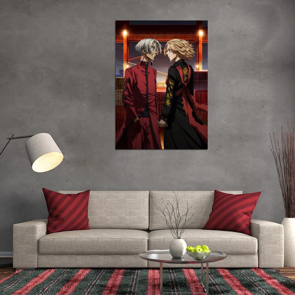 Tokyo Revengers Tv Series Anime Poster Japanese Manga Style Gangs Manga Art