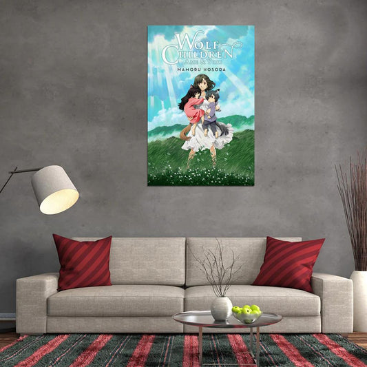 Wolf Children Movie Anime Poster Japanese Fantasy Manga Style Manga Art - xonomax