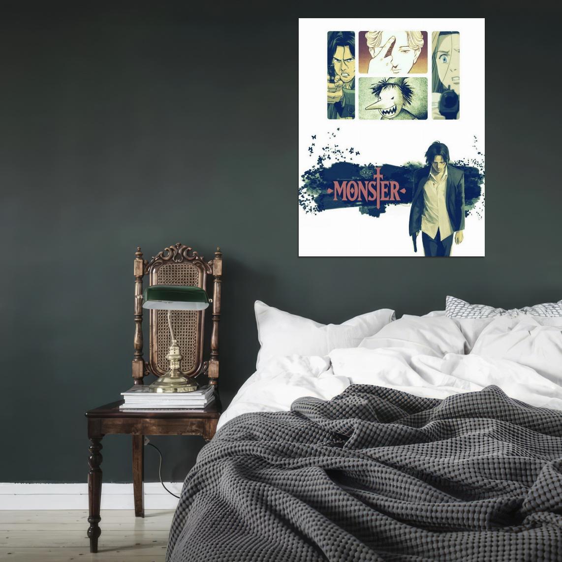 Monster Tv Series Psychological Japanese Anime Poster - xonomax