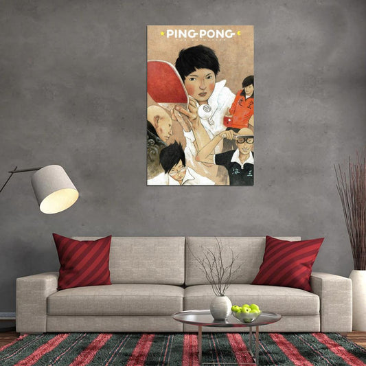 Ping Pong The Animation Tv Series Japanese Drama Sports Anime Poster - xonomax