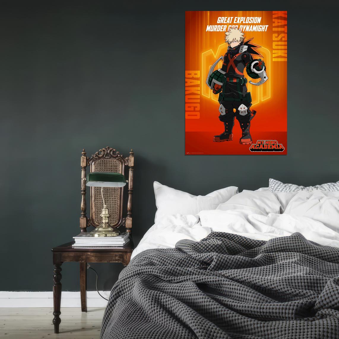 My Hero Academia Anime Tv Series Action Superhero School Katsuki Bakugo Poster - xonomax