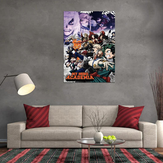 My Hero Academia Tv Series Anime Japanese Action Superhero School Poster - xonomax