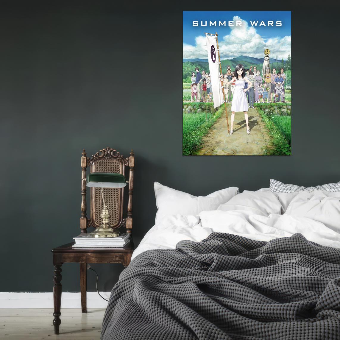 Summer Wars Japanese Sci-fi Adventure Comedy Manga Movie Anime Poster - xonomax