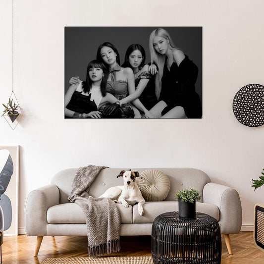 Blackpink Kpop Jennie Lisa Rose Jisoo Photo K-Pop Music Poster Girl Group - xonomax