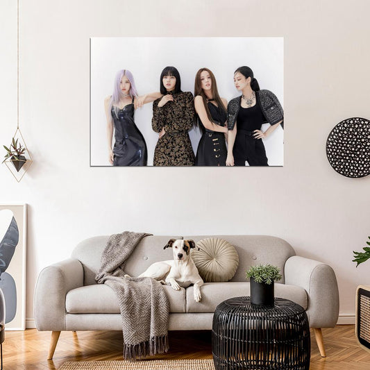 Blackpink Jennie Lisa Rose Jisoo Photo Kpop Girl Group K-Pop Music Poster - xonomax