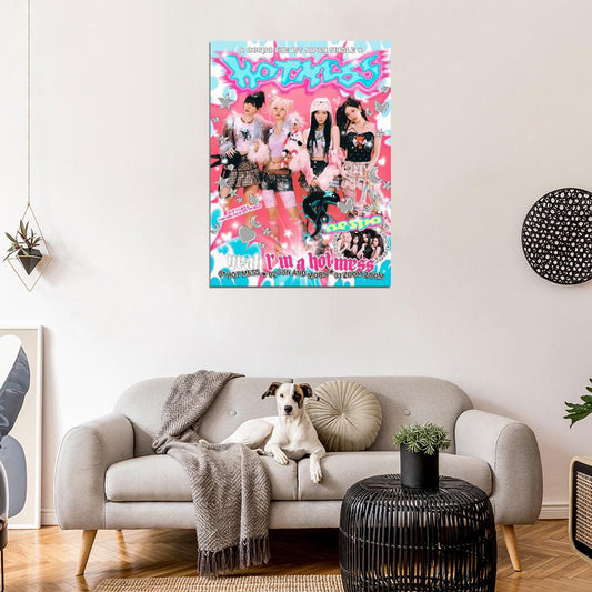 Aespa Karina Giselle Winter Ningning Hot Mess Photo K-Pop Music Poster Korean Girl Group - xonomax