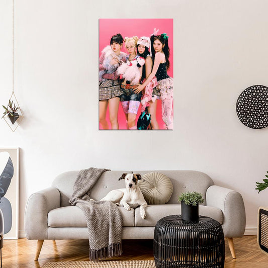 Aespa Karina Giselle Winter Ningning Hot Mess Photo K-Pop Music Poster Korean Girl Group - xonomax
