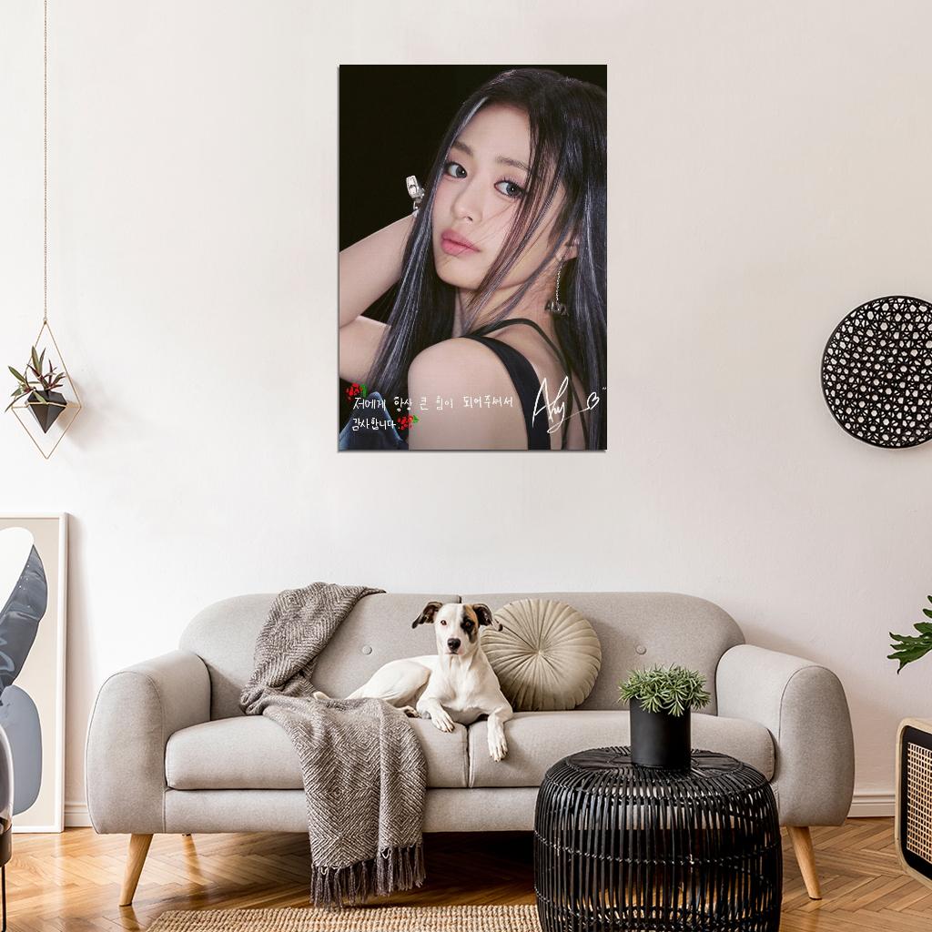 Babymonster Ahyeon Signature Photo K-Pop Music Poster Korean Girl Group - xonomax