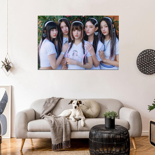 Newjeans Minji Hanni Danielle Haerin Hyein Photo K-Pop Music Poster Korean Girl Group - xonomax