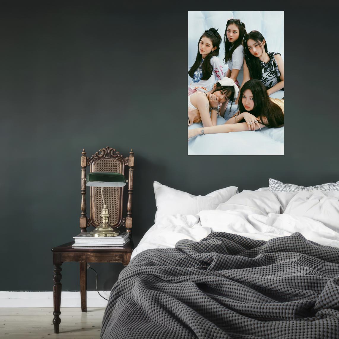 Newjeans Minji Hanni Danielle Haerin Hyein Photo K-Pop Music Poster Korean Girl Group - xonomax