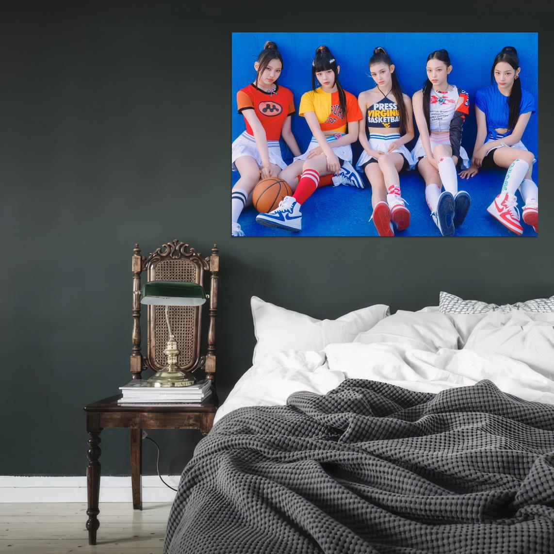 Newjeans Minji Hanni Danielle Haerin Hyein Photo K-Pop Music Poster Korean Girl Group - xonomax