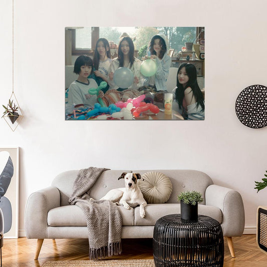 Newjeans Minji Hanni Danielle Haerin Hyein Bubble Gum K-Pop Concept Photo Music Kpop Poster - xonomax