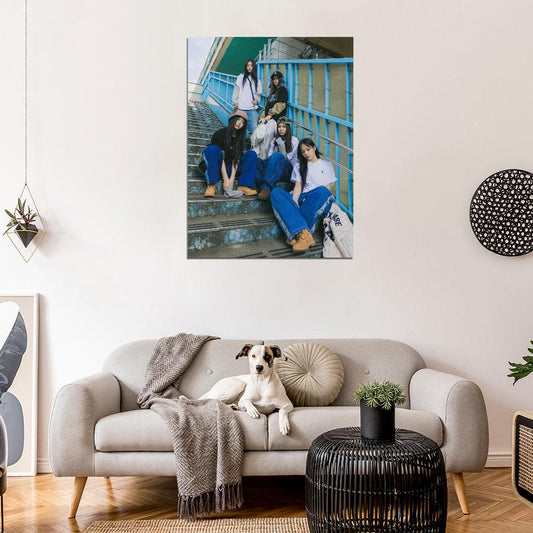 Newjeans Minji Hanni Danielle Haerin Hyein Supernatural Concept Photo K-Pop Poster Music Poster - xonomax