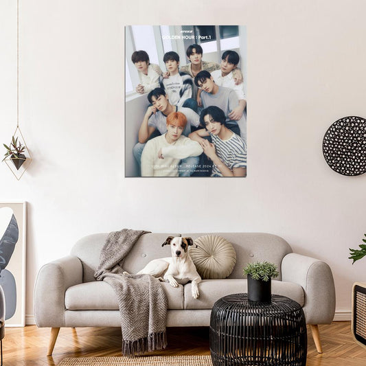 Ateez Golden Hour Hongjoong Seonghwa Yunho Yeosang San Mingi Wooyoung Jongho K-Pop Music Poster - xonomax